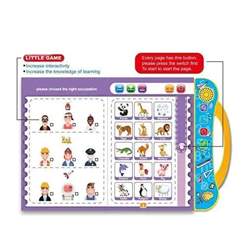 Interactive Children Book -Musical English Educational Phonetic Learning Book for 3 + Year Kids Toddlers AC (Intelligence study Book)