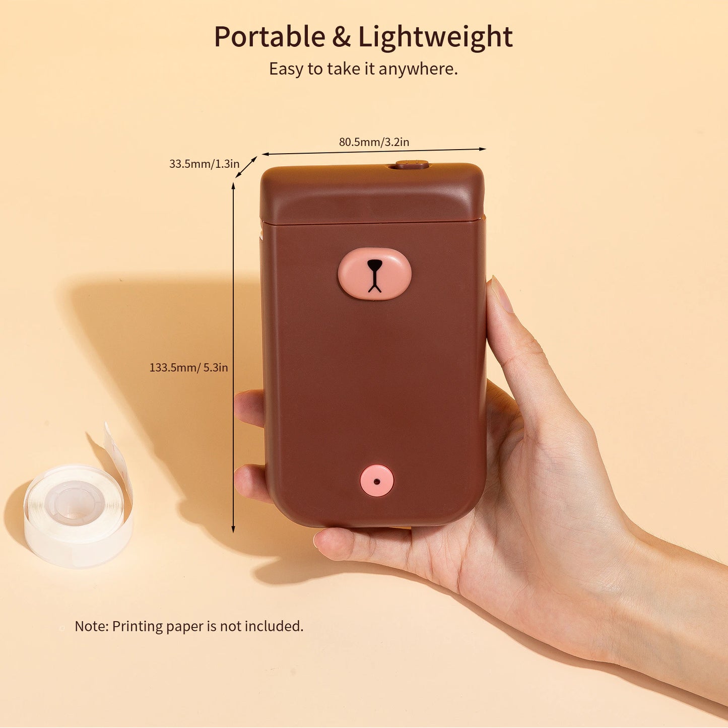 Portable Wireless Thermal Label Printer