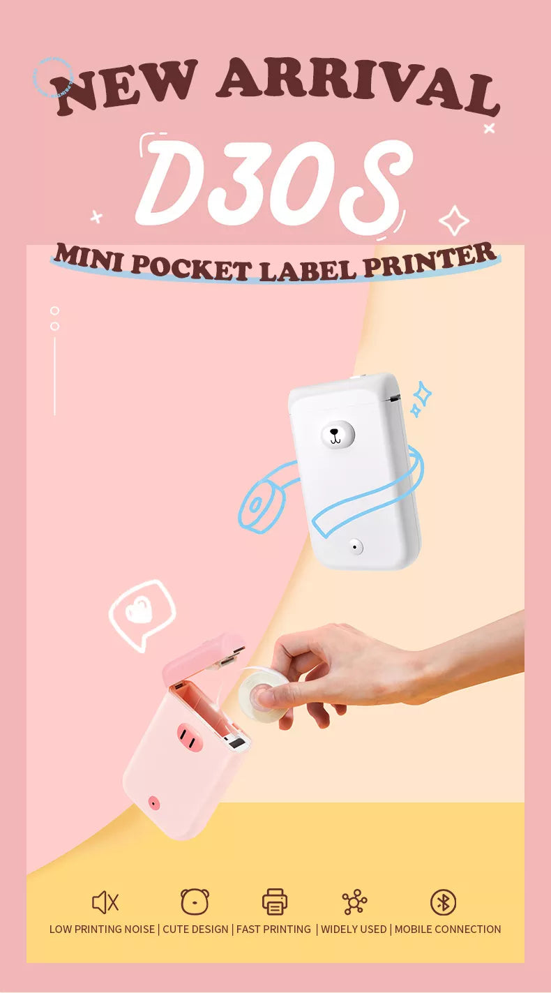 Portable Wireless Thermal Label Printer