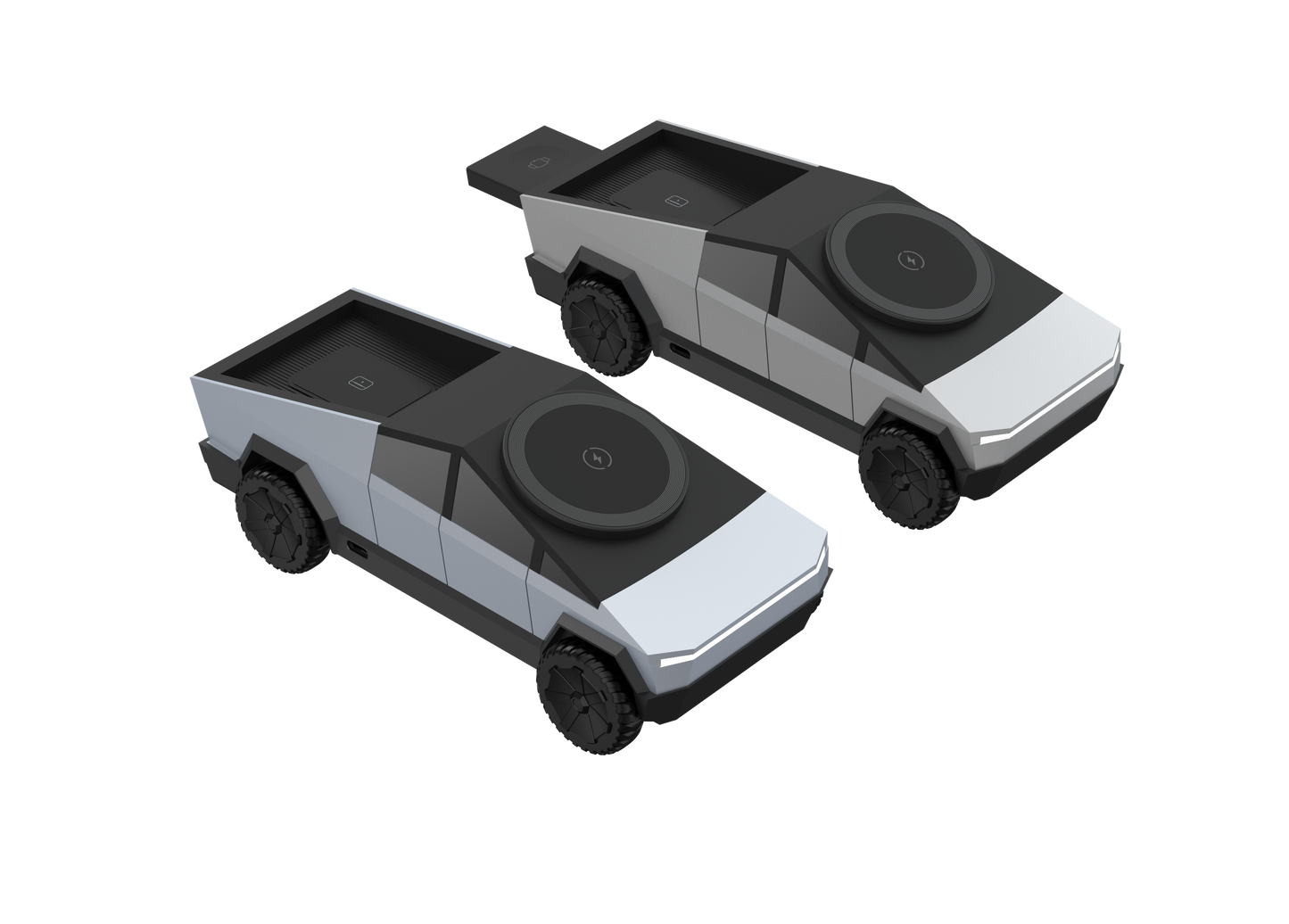 NEW 3-in-1 Cybertruck Inspired Wireless Charging Station.