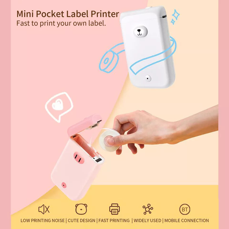 Portable Wireless Thermal Label Printer