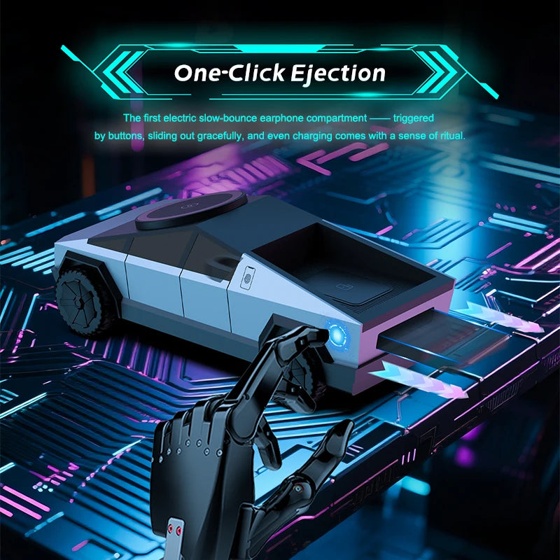 NEW 3-in-1 Cybertruck Inspired Wireless Charging Station.