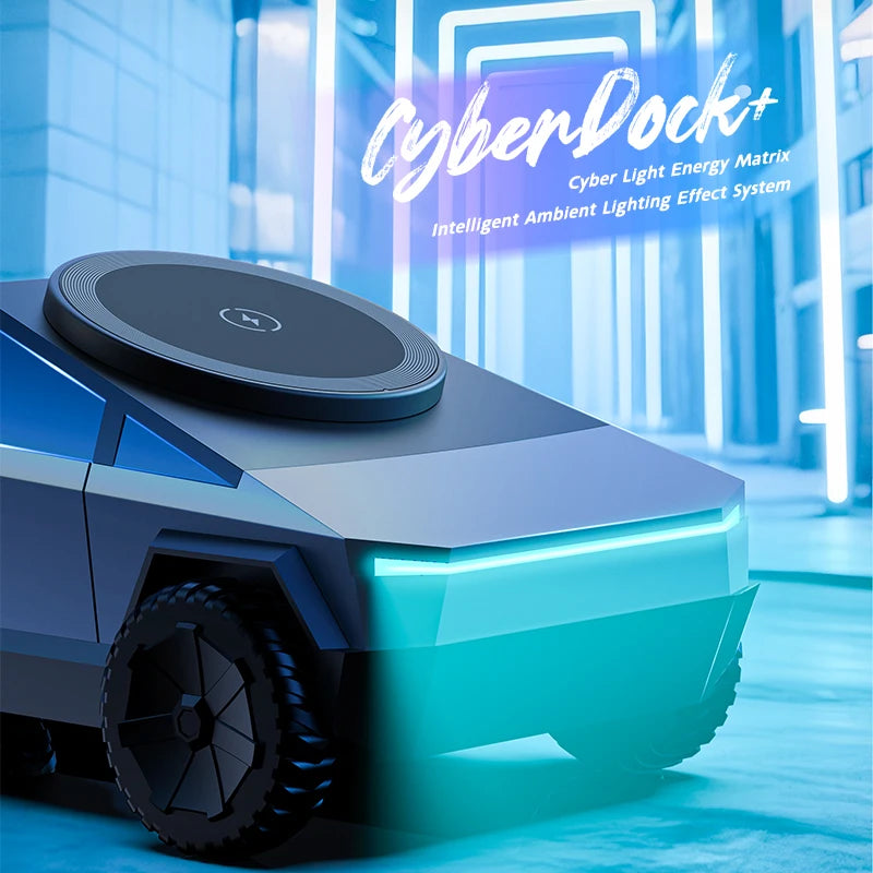 NEW 3-in-1 Cybertruck Inspired Wireless Charging Station.