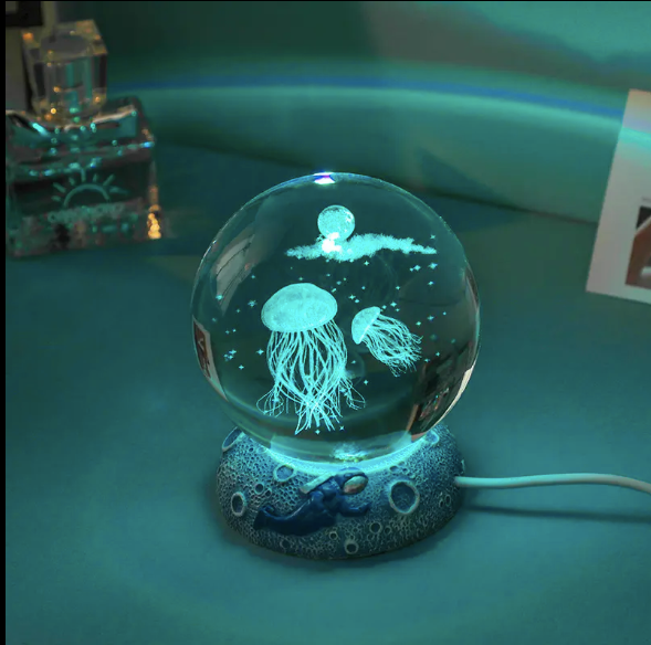 Night Light Jelly Fish Crystal Ball