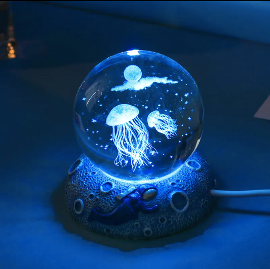 Night Light Jelly Fish Crystal Ball