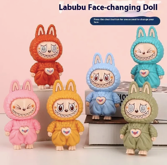 Face Changing Labubu Doll Keychain (Pack Of 2)
