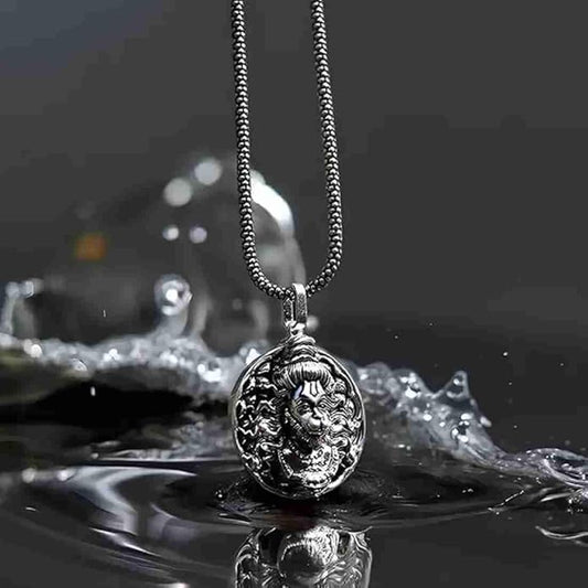 Hanuman ji Silver Pendant With Chain