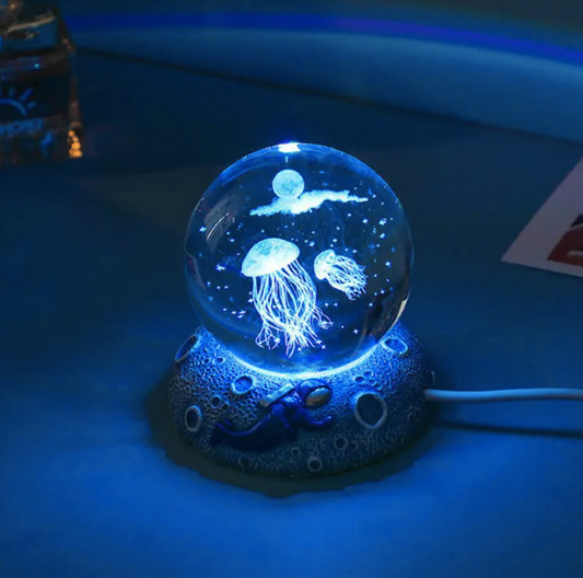 Night Light Jelly Fish Crystal Ball