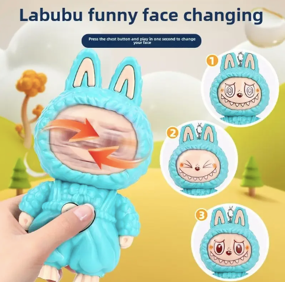 Face Changing Labubu Doll Keychain (Pack Of 2)